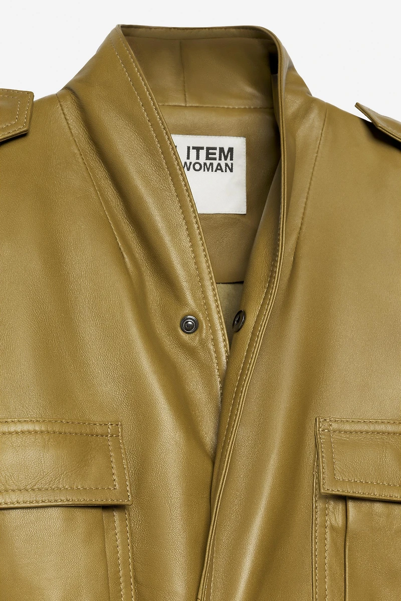100% LEATHER JACKET - THE ITEM ZARA WOMAN