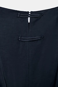 ZW COLLECTION LINEN BLEND BELTED MIDI DRESS