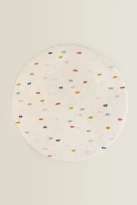 CHILDREN’S MULTICOLORED POLKA DOT COTTON AREA RUG