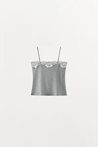 POINTELLE LACE TOP