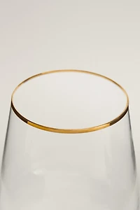 BOHEMIA CRYSTAL TUMBLER WITH A GOLDEN RIM