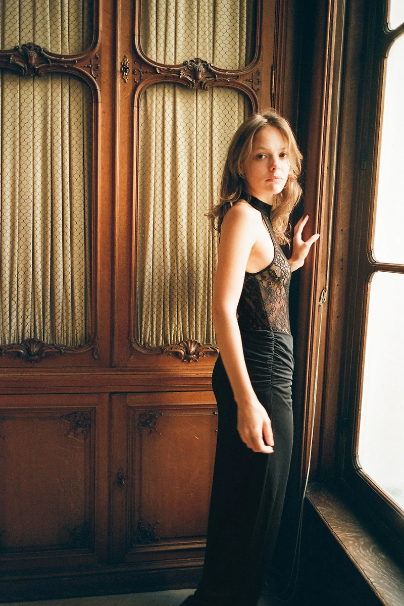 COMBINATION HALTER DRESS