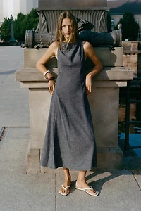 OPEN BACK MIDI DRESS