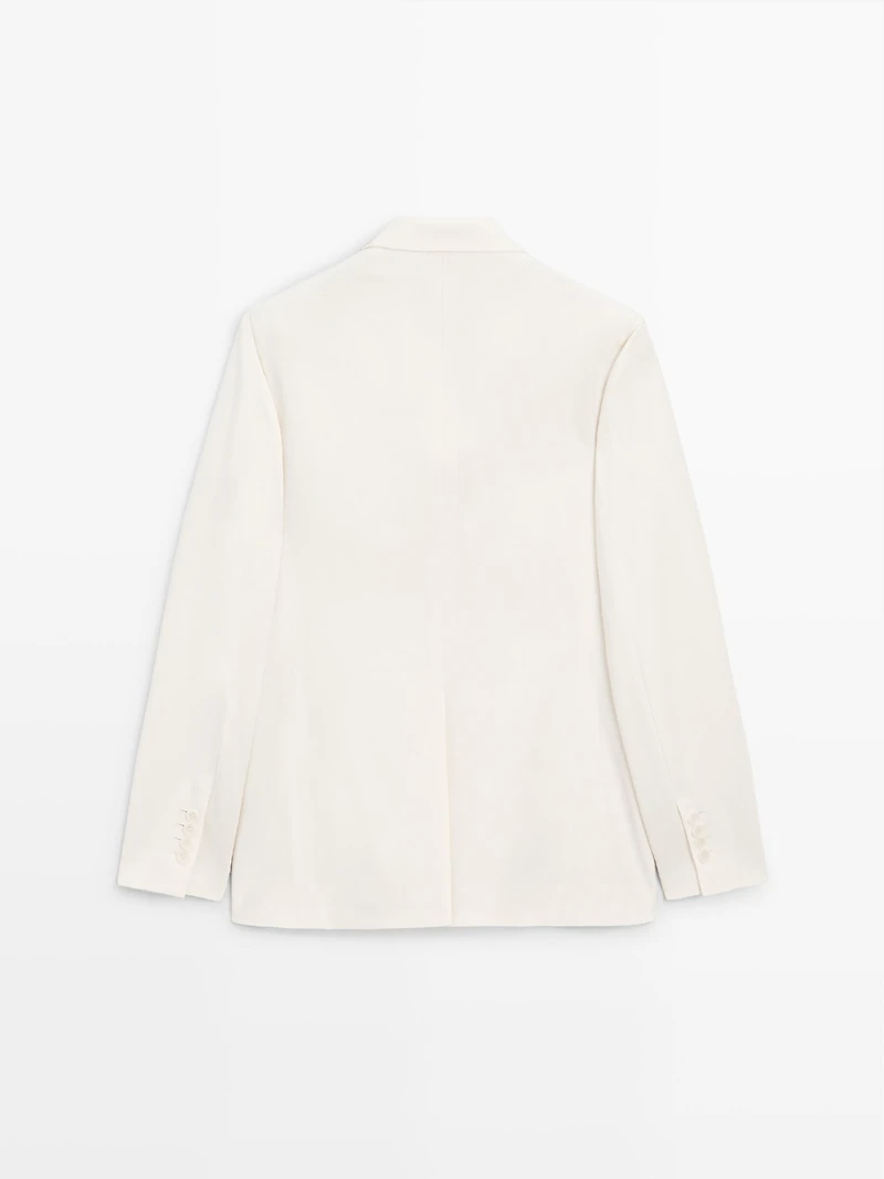 Wool blend crossover blazer - LIMITED