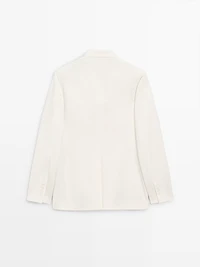 Wool blend crossover blazer - LIMITED