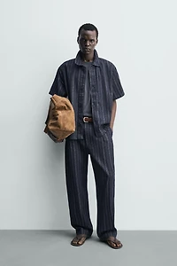 STRIPED RELAXED FIT CHINO PANTS