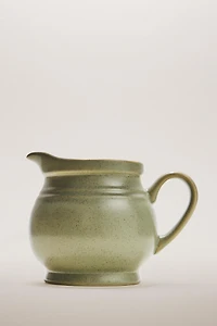LOW STONEWARE PITCHER