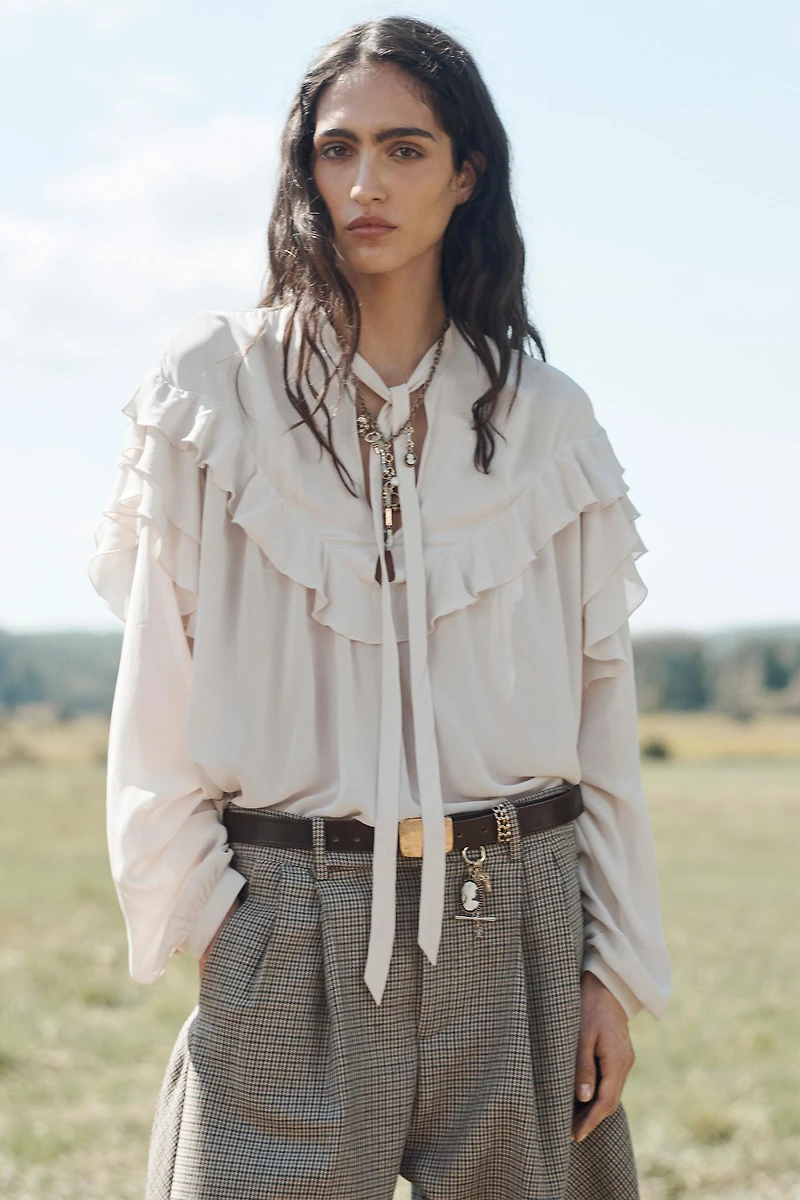 TIED RUFFLED BLOUSE LIMITED EDITION