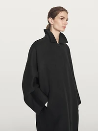 Long batwing sleeve coat
