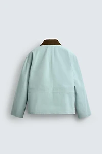CONTRAST COLLAR JACKET