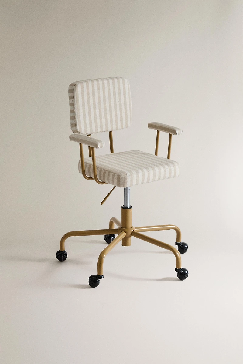 CHAISE DE BUREAU ENFANT ROUES MÉTAL