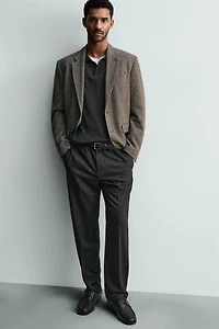 PANTALON EN FLANELLE À CHEVRONS