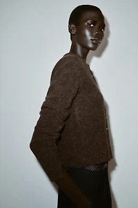 BALL BUTTON KNIT CARDIGAN