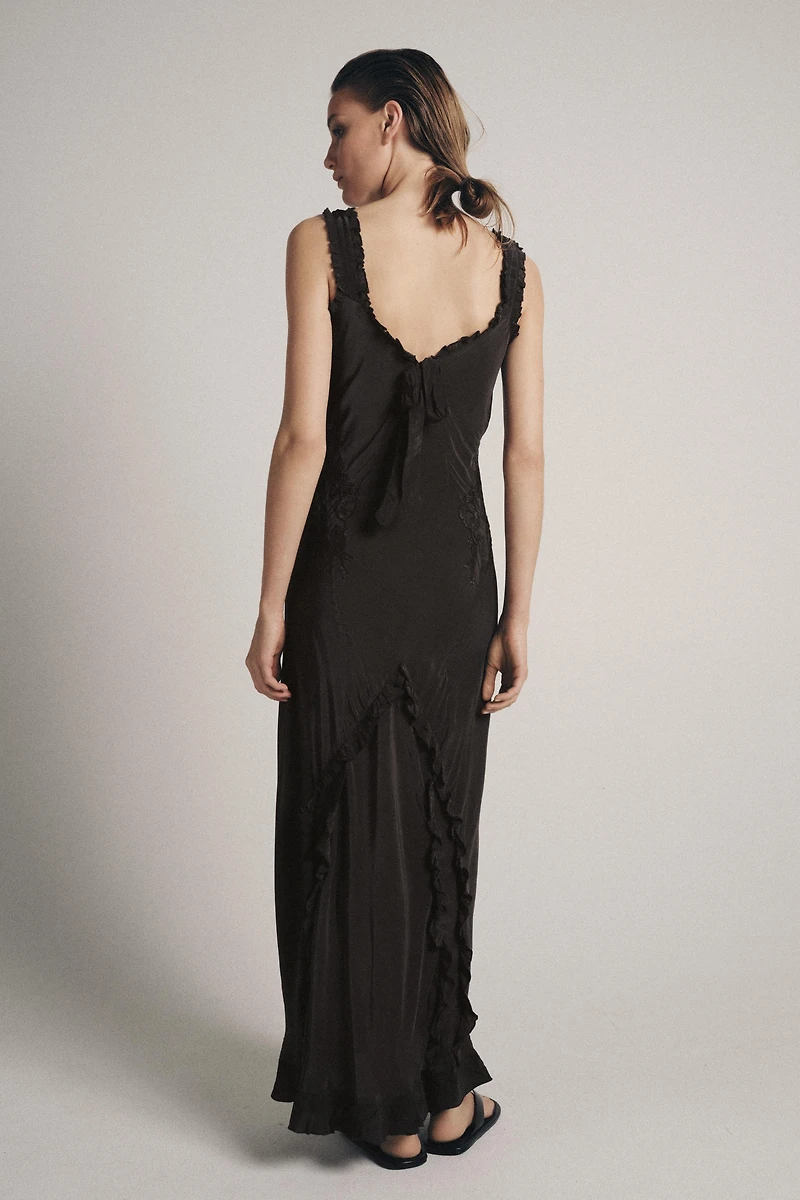 EMBROIDERED LONG DRESS ZW COLLECTION