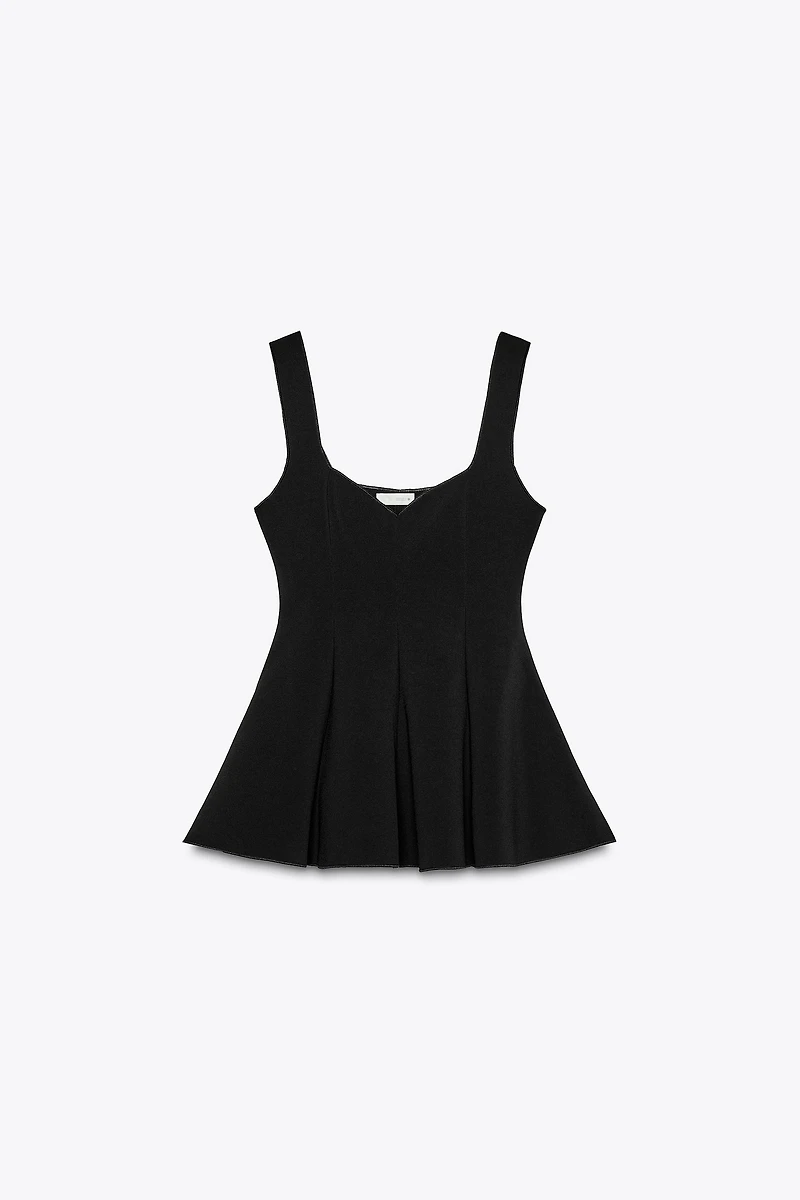 PEPLUM STRETCH TOP