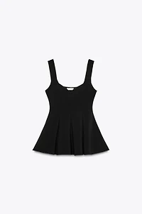 PEPLUM STRETCH TOP