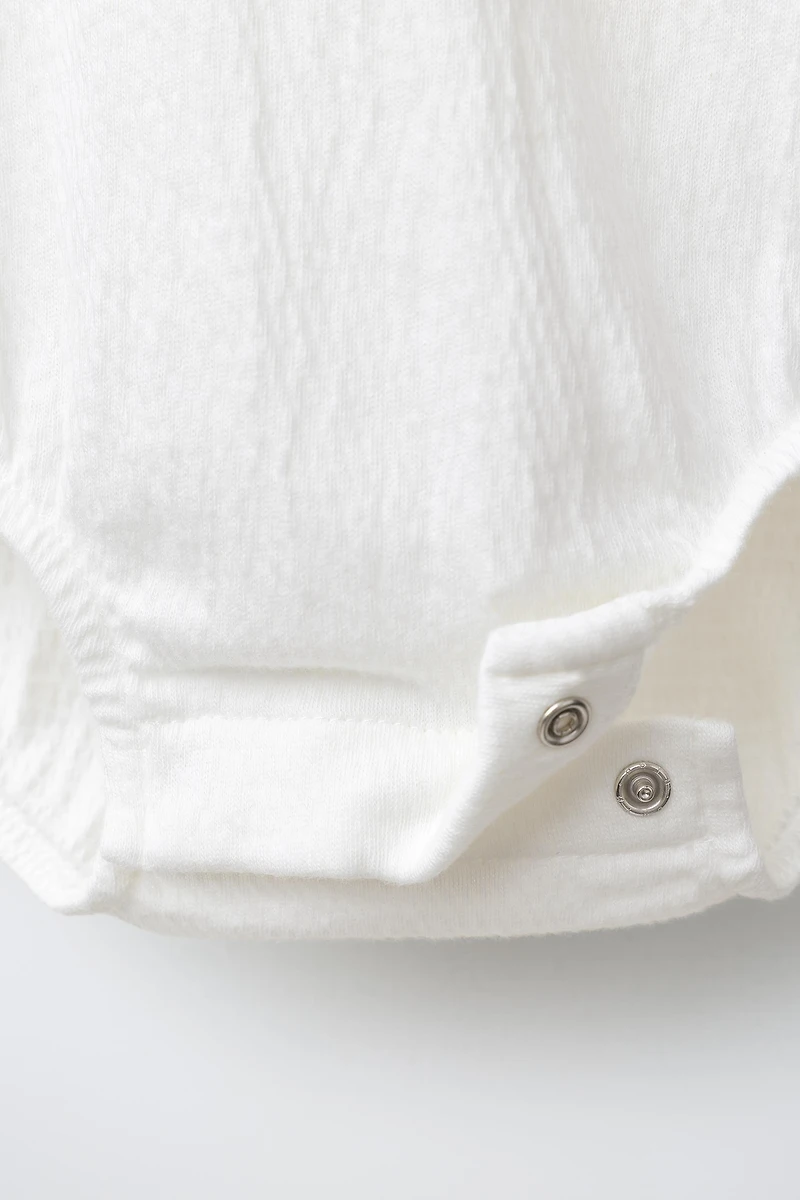 SWISS EMBROIDERED PETER PAN COLLAR BODYSUIT