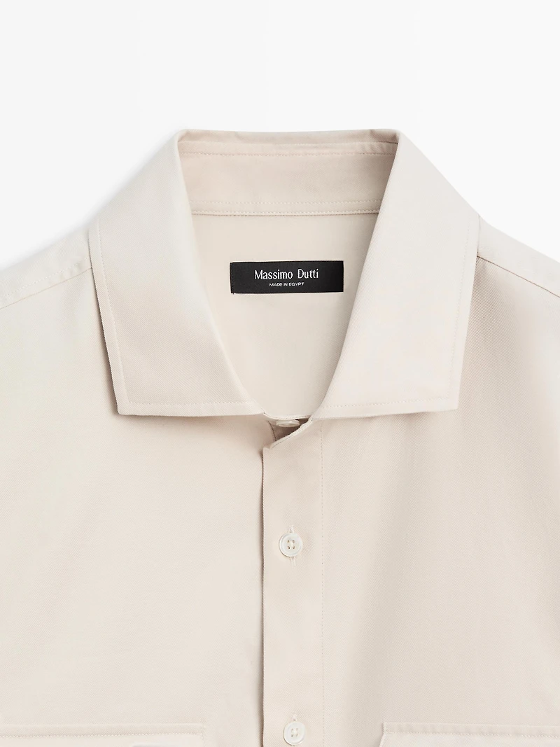 Cotton shirt with pockets