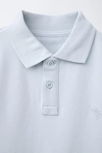 PALM TREE EMBROIDERED POLO SHIRT