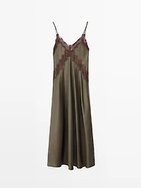100% silk long slip dress - STUDIO