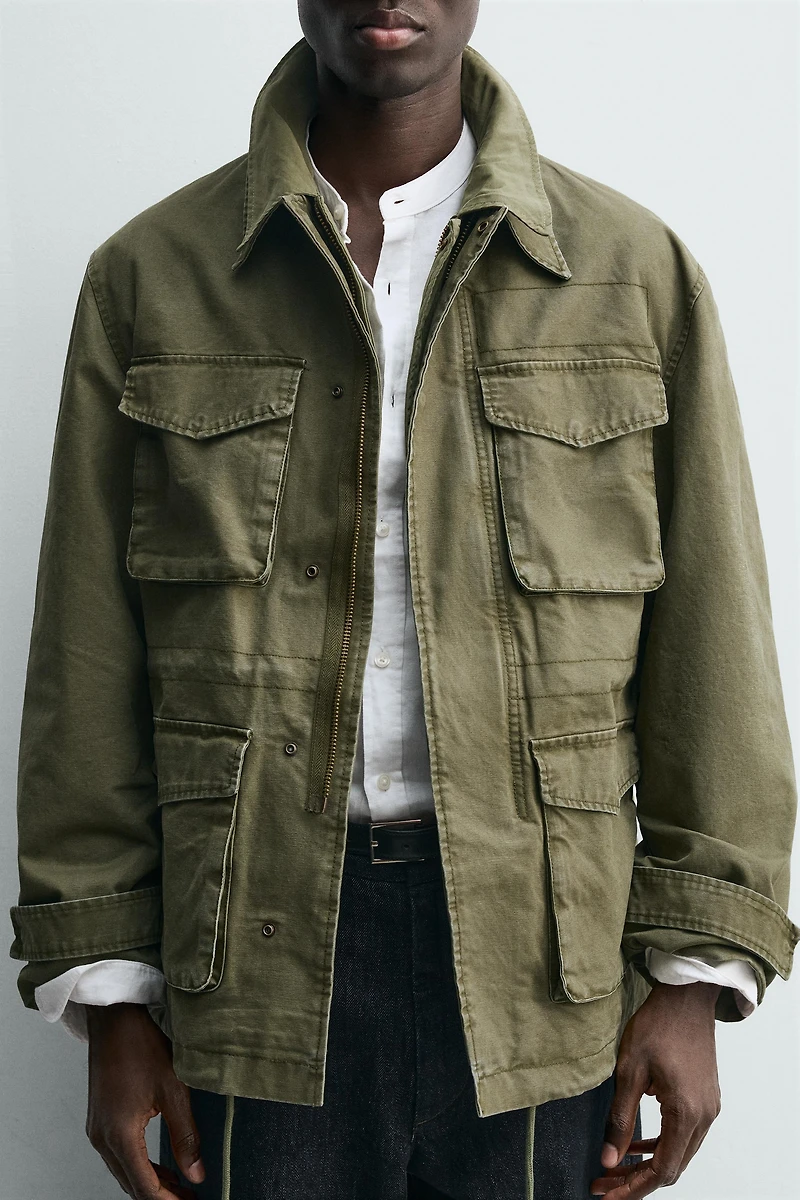 WASHED MULTI-POCKET JACKET