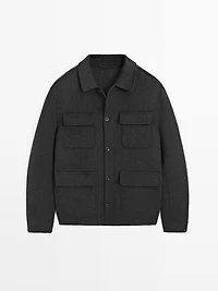Veste en laine mélangée avec poches