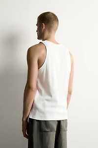 RIB TANK TOP WITH MATCHING TRIM