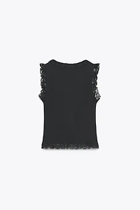 LACE BUTTON TOP