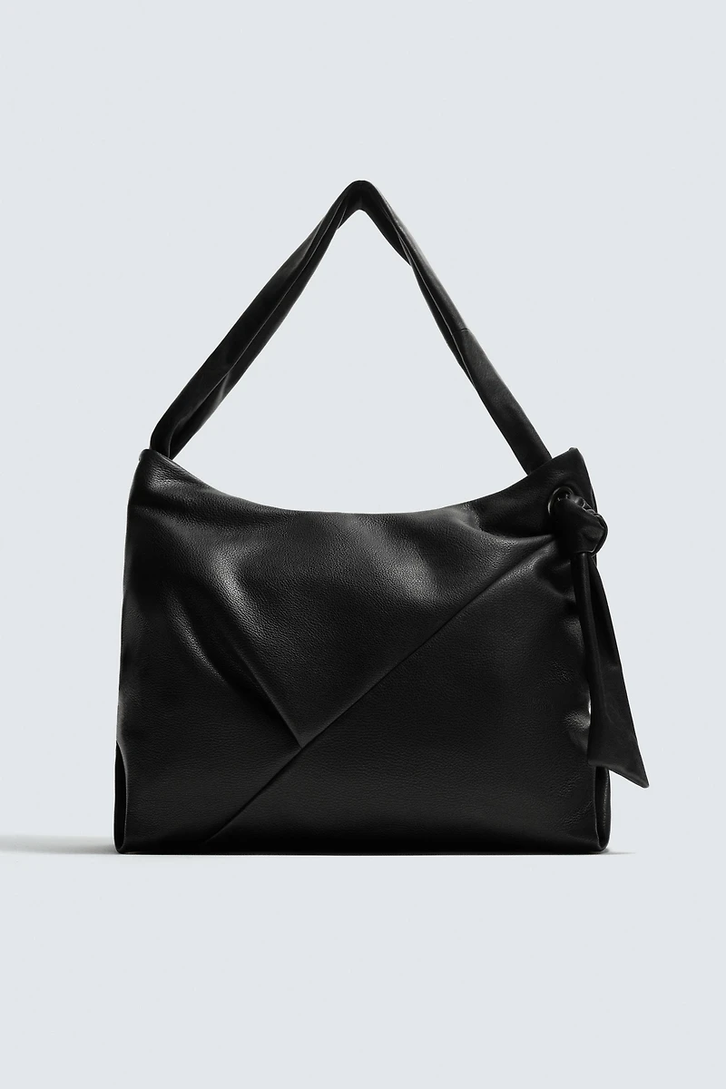 LEATHER SHOPPER BAG