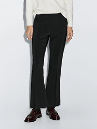 Crepe trousers with seam detail