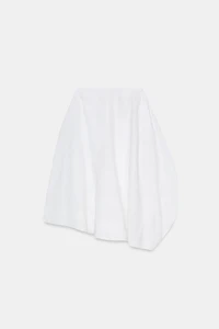 ASYMMETRIC BALLOON MIDI SKIRT