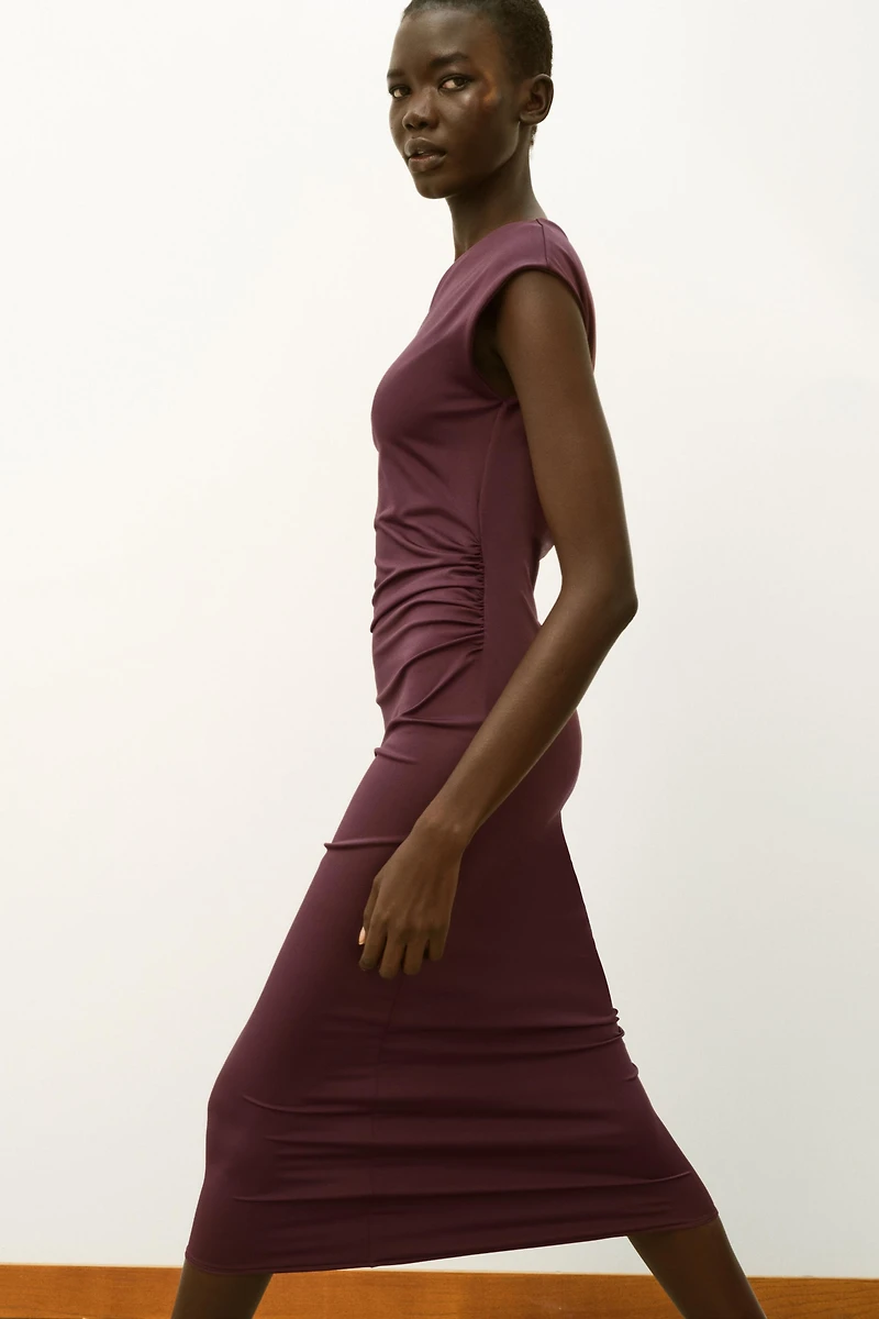 ASYMMETRIC MIDI DRESS