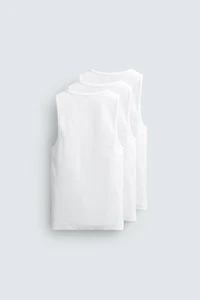 LOT DE 3 DÉBARDEURS SLIM BASIQUES