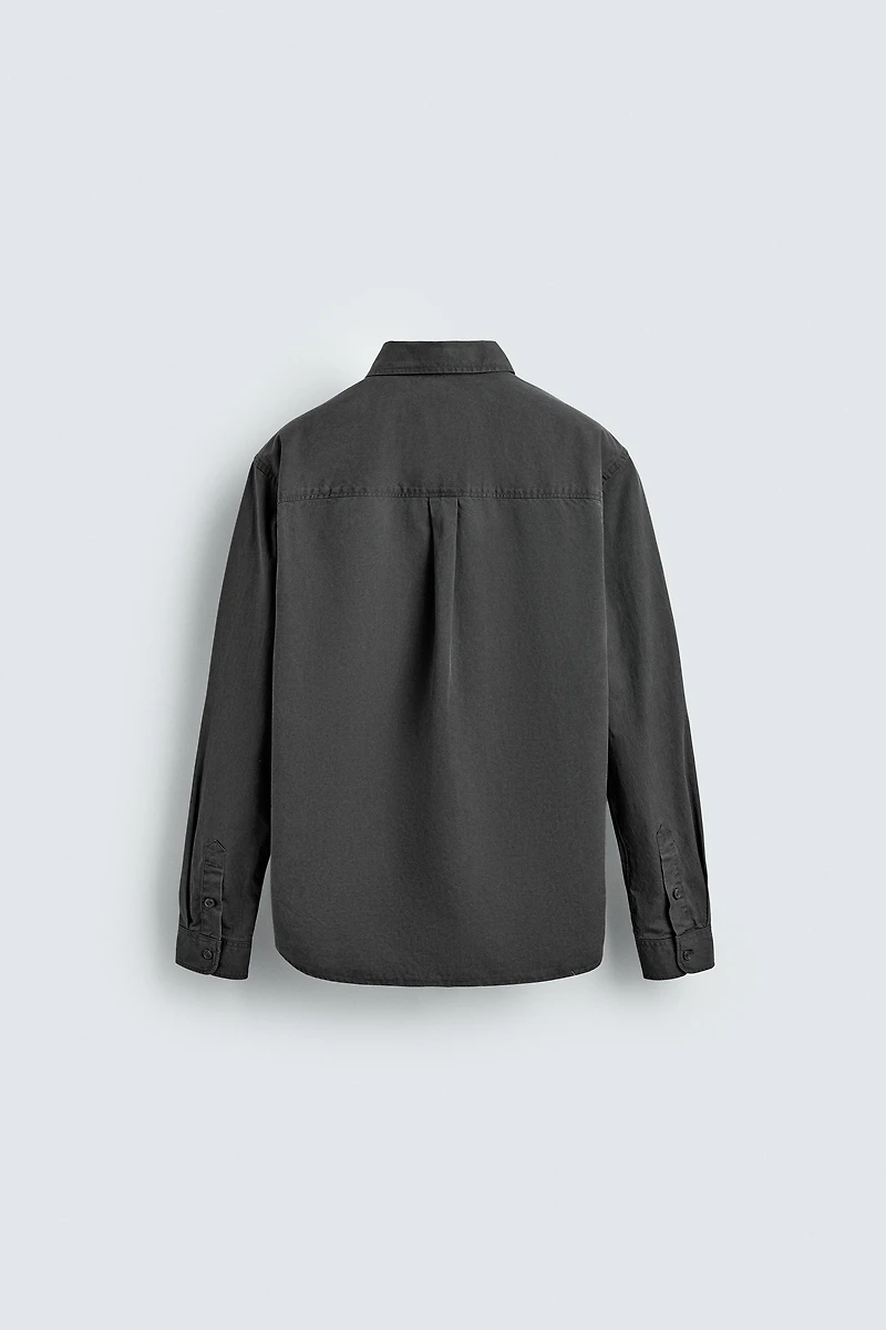 WASHED TWILL TEXTURED SHIRT