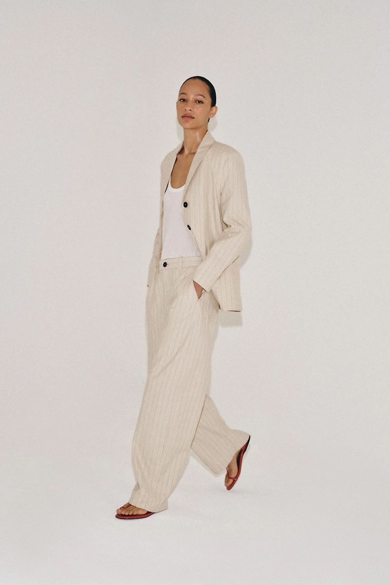 ZW COLLECTION STRIPED LINEN BLAZER