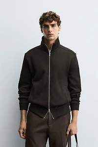 RIBBED ZIP JACKET
