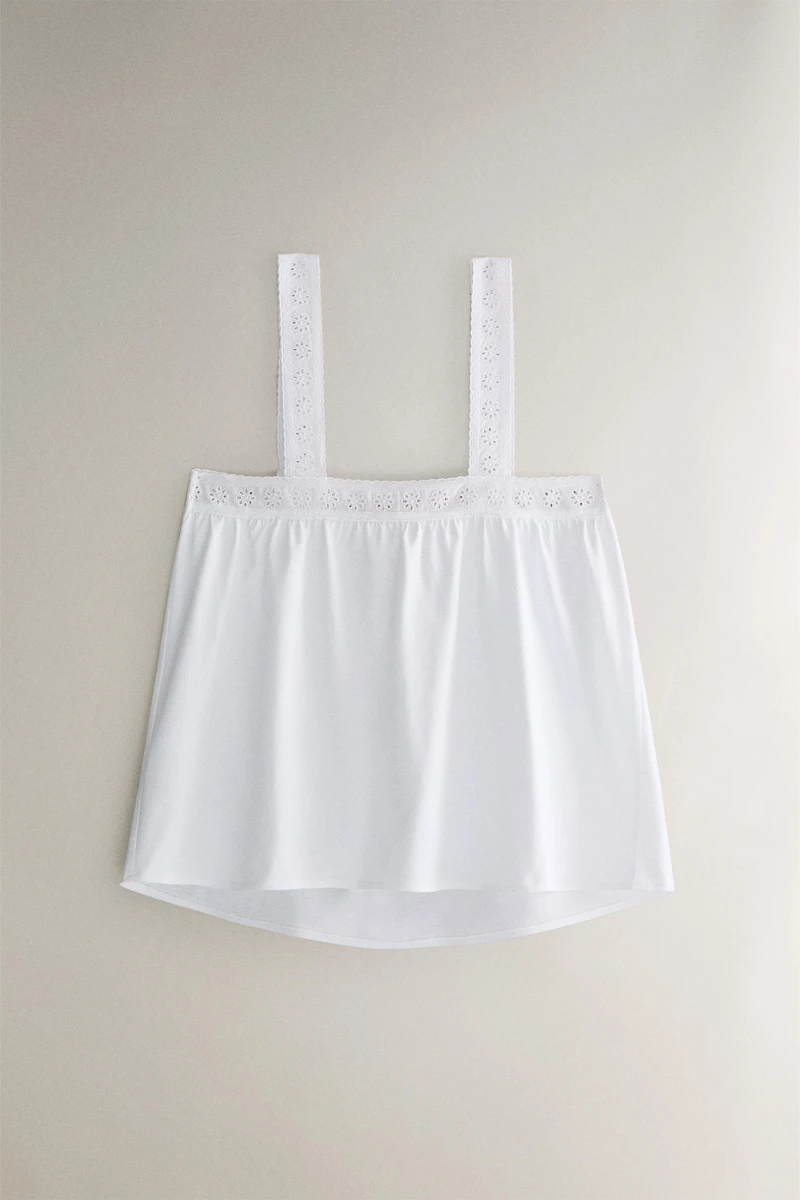 TOP COTON DENTELLE