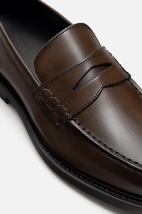 MOCASSINS EN CUIR MASQUE