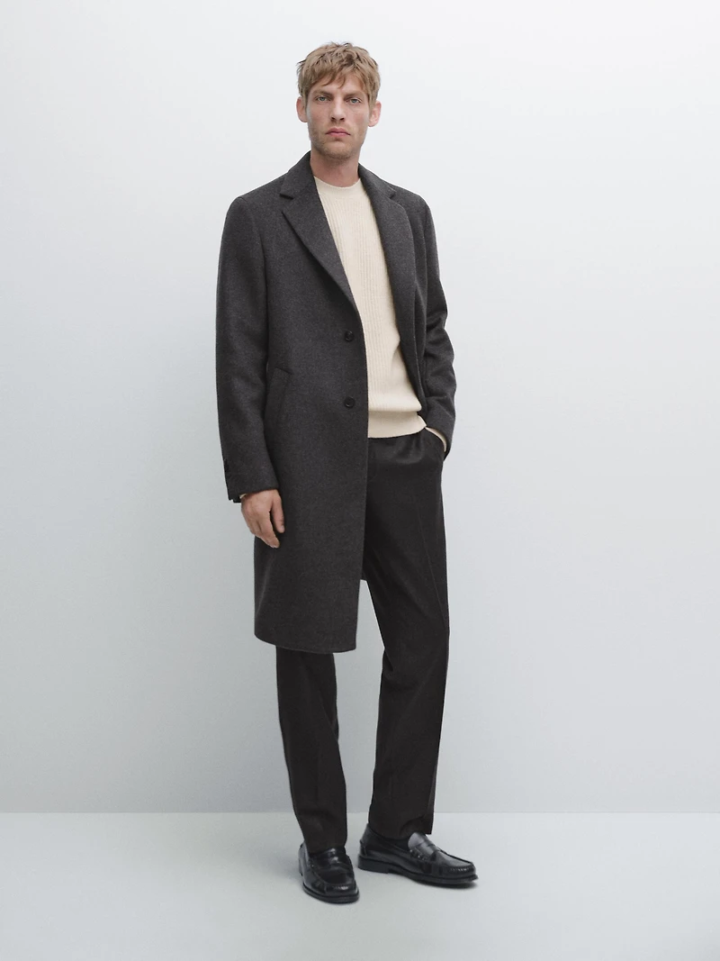 100% wool flannel trousers
