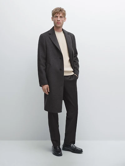 100% wool flannel trousers