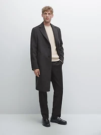 100% wool flannel trousers
