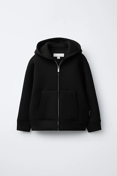BASIC NEOPRENE EFFECT SWEATSHIRT