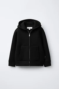 BASIC NEOPRENE EFFECT SWEATSHIRT