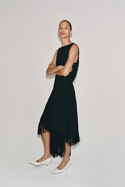 ASYMMETRIC FRINGED DRESS ZW COLLECTION