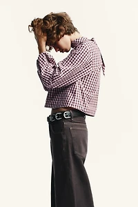 GINGHAM POPLIN SHIRT