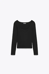 LONG SLEEVE RIB T-SHIRT