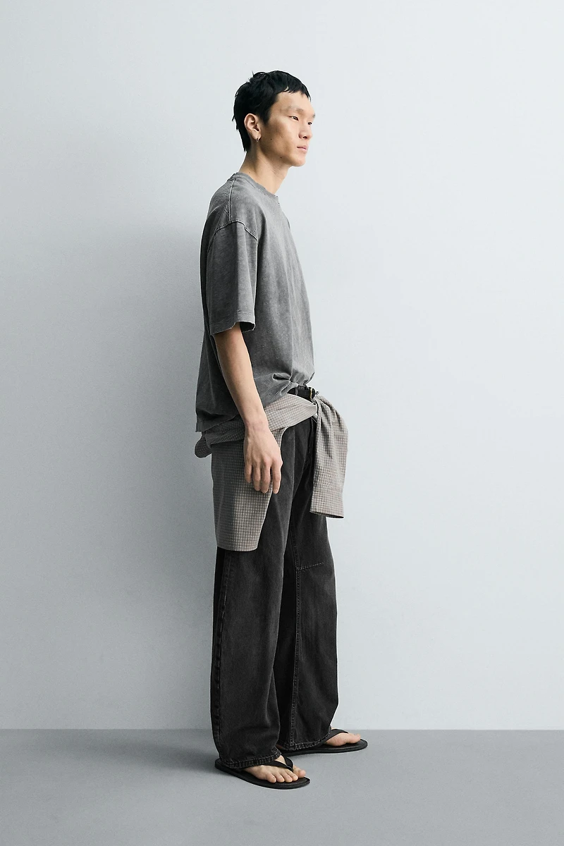 T-SHIRT RELAXED FIT FLAMÉ DÉLAVÉ