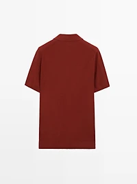 100% cotton knit polo sweater