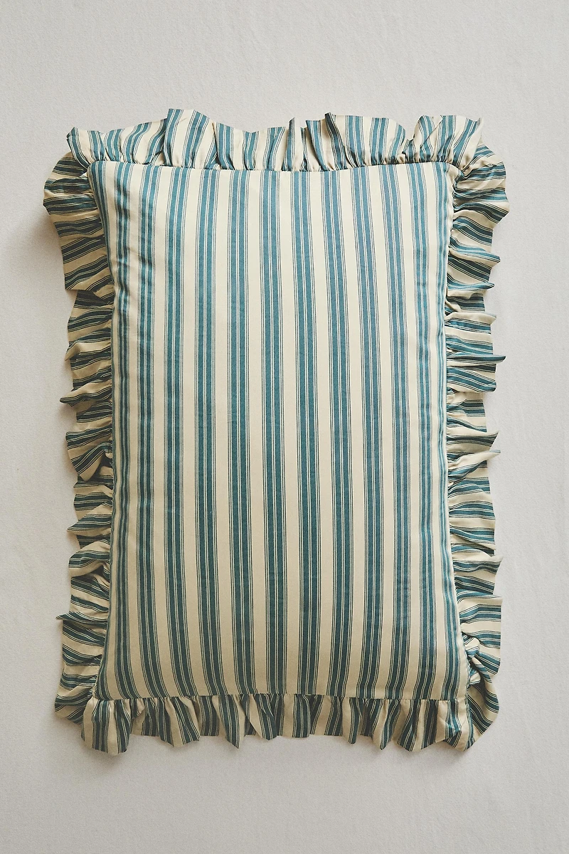 STRIPED RUFFLE PILLOWCASE | KATHARINE POLE