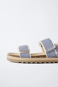 STRIPED SANDALS